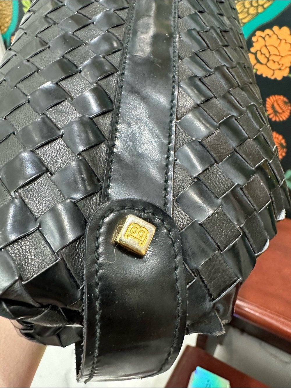Rare Vintage Bally Woven Leather Dome Satchel With Box and Dust Bag - Picture 12 of 16